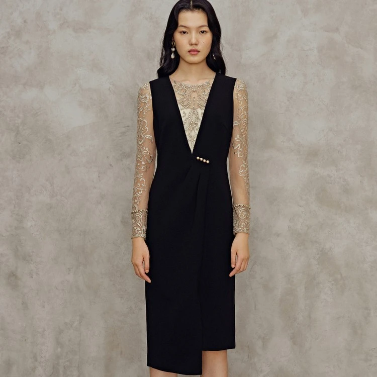 OBBLIGATO奥丽嘉朵礼服高端显瘦春夏超显瘦连衣裙1C65305020