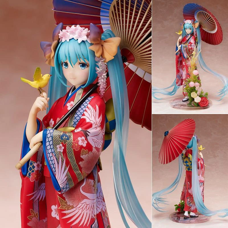 和服初音23魔法师初音28cm夏雪草初音未来系列动漫手办摆件模型