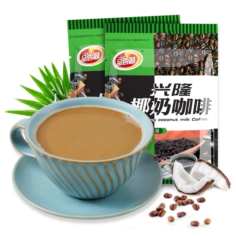 海南兴隆椰奶咖啡320g袋装品香园椰香醇香速溶3合1咖啡粉