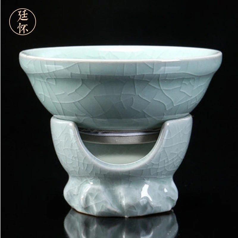 廷怀窑廷怀汝窑汝瓷茶漏茶滤 开片正品汝窑茶具零配 公道杯滤茶器