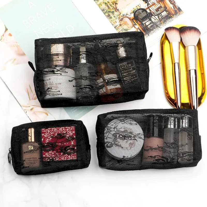 CoderLad化妆包女便携大容量 透明简约小号网红旅行洗漱品收纳包