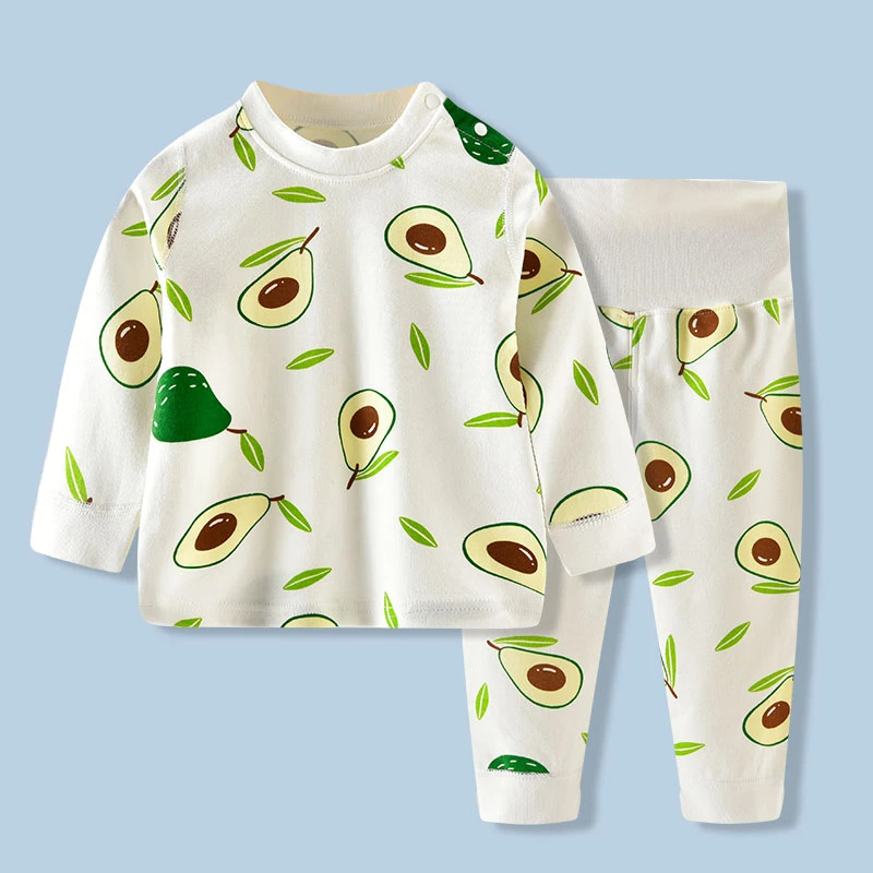 （清仓）宝宝内衣高腰套装纯棉打底秋衣秋裤婴儿内搭分体套装秋冬