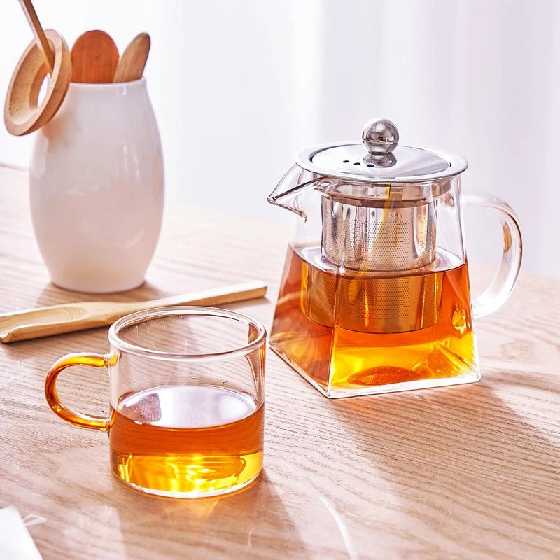 茶壶家用过滤花茶壶耐高温泡茶壶套装单壶泡茶器玻璃花茶壶小茶具