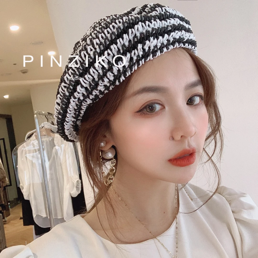 【PINZIKO】草编贝雷帽女夏 TJD093现货清款售完即止理性消费