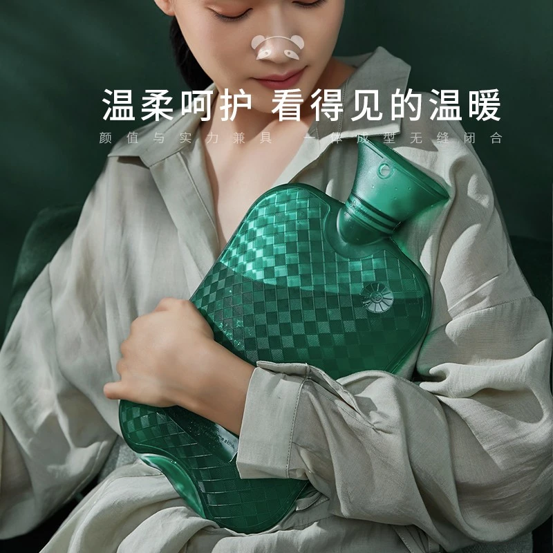【猫猫熊旗舰店】注水热水袋暖脚暖肚子加厚灌水袋大号可爱暖水袋2L