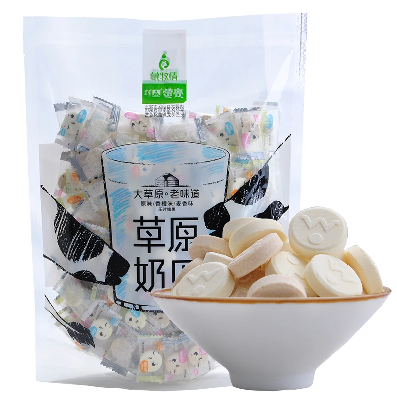蒙亮 奶片内蒙古特产儿童零食干吃奶贝 3种口味混装休闲小吃500g