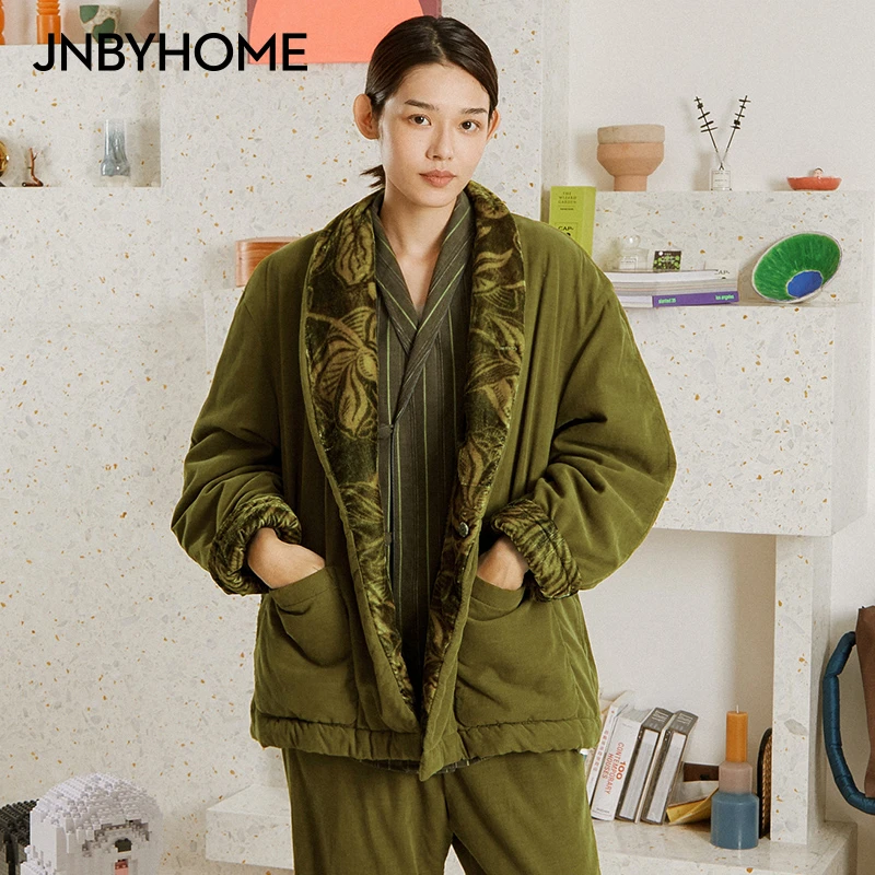 【加厚家居服】JNBYHOME江南布衣秋冬睡衣灯芯绒珊瑚绒温暖柔软