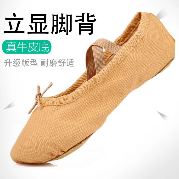 舞蹈鞋女男儿童软底学生跳舞练功形体瑜伽猫爪鞋中国民族芭蕾舞鞋