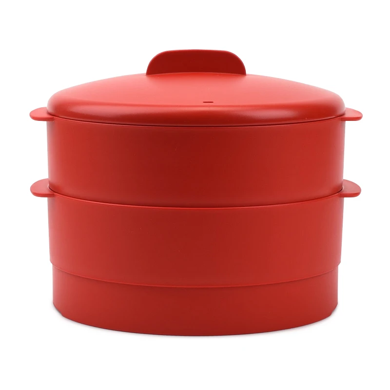 特百惠 双层蒸霸 多层叠高家用蒸 笼食品级塑料蒸屉蒸格蒸架
