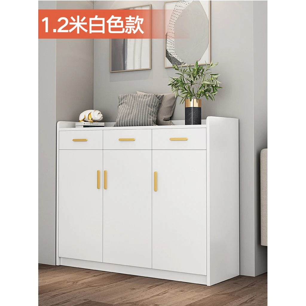 轻奢入户鞋柜家用门口靠墙大容量阳台收纳储物柜小户型简约玄关柜