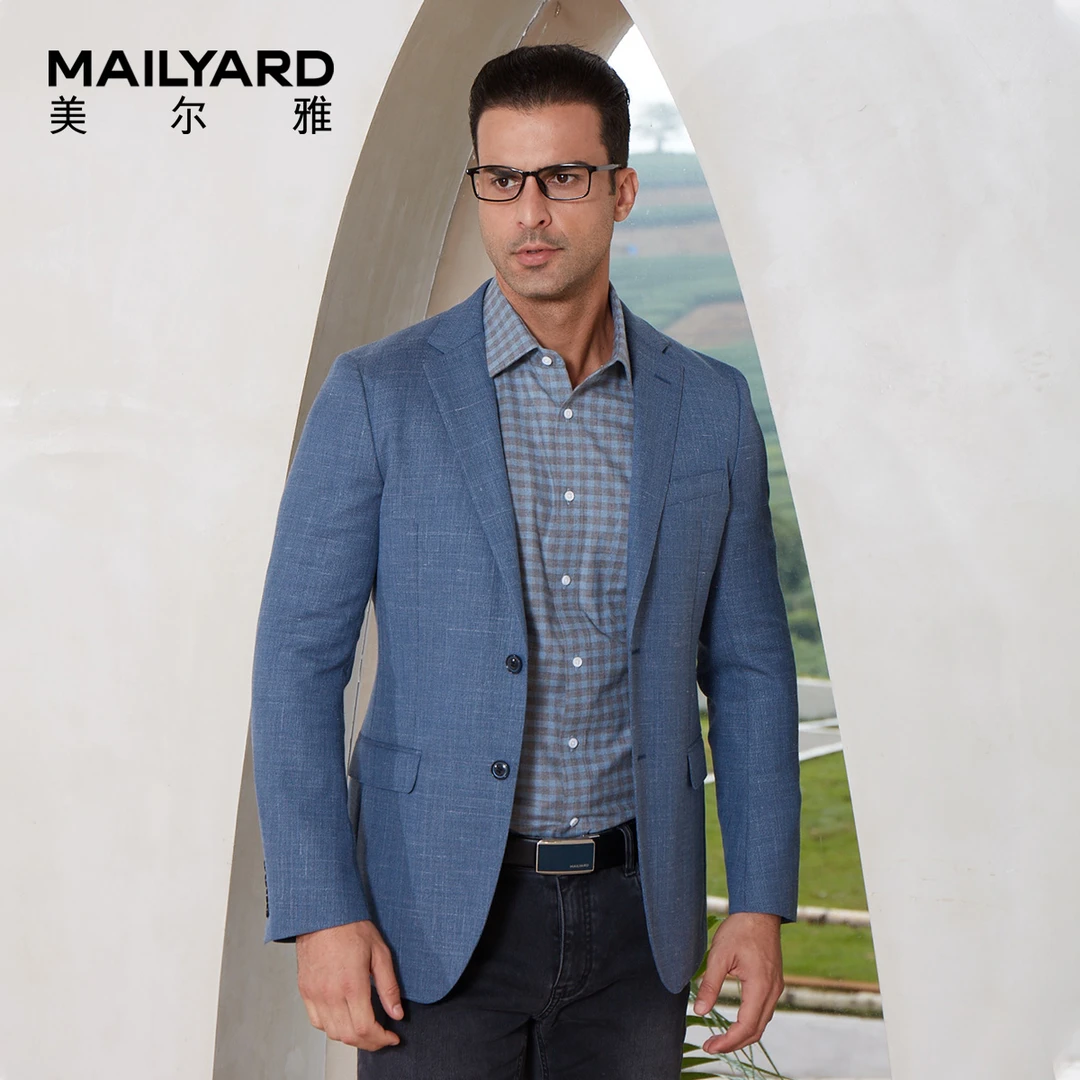 MAILYARD/美尔雅西服单件 羊毛商务男士西装休闲西服外套上衣 550
