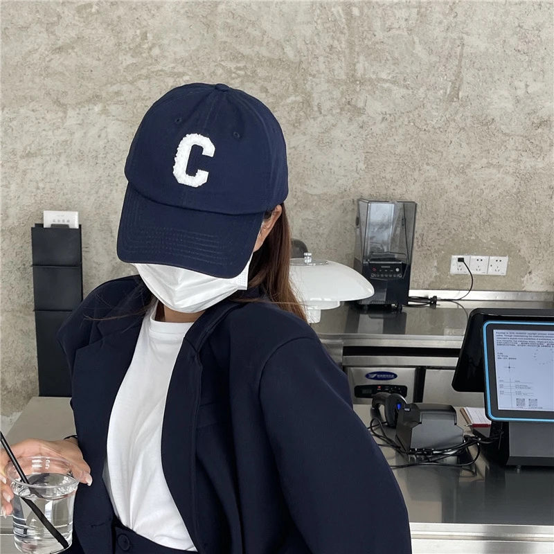 韩版ins潮牌字母C棒球帽日系简约春夏街头嘻哈鸭舌帽