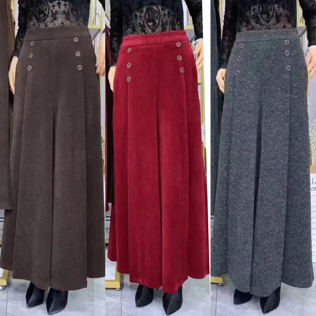6520冬季新款女士双排扣新款裙裤