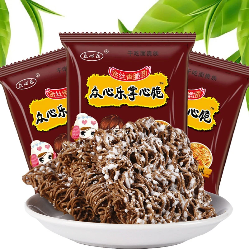 众心乐 掌心脆碳水口味干吃面干脆面零食21包-105包*18克巧克力味