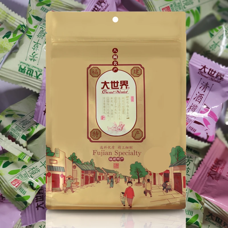 大世界福建特产橄榄蜜饯果干陈皮混合休闲零食伴手礼500克