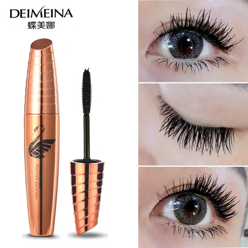蝶美娜黑天鹅纤羽睫毛膏不晕染持久加长浓密卷翘初学者不结块正品