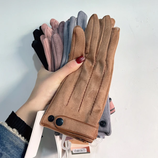 山楂树织恋女士手套冬季保暖防寒韩版可爱学生防风骑行开车加绒