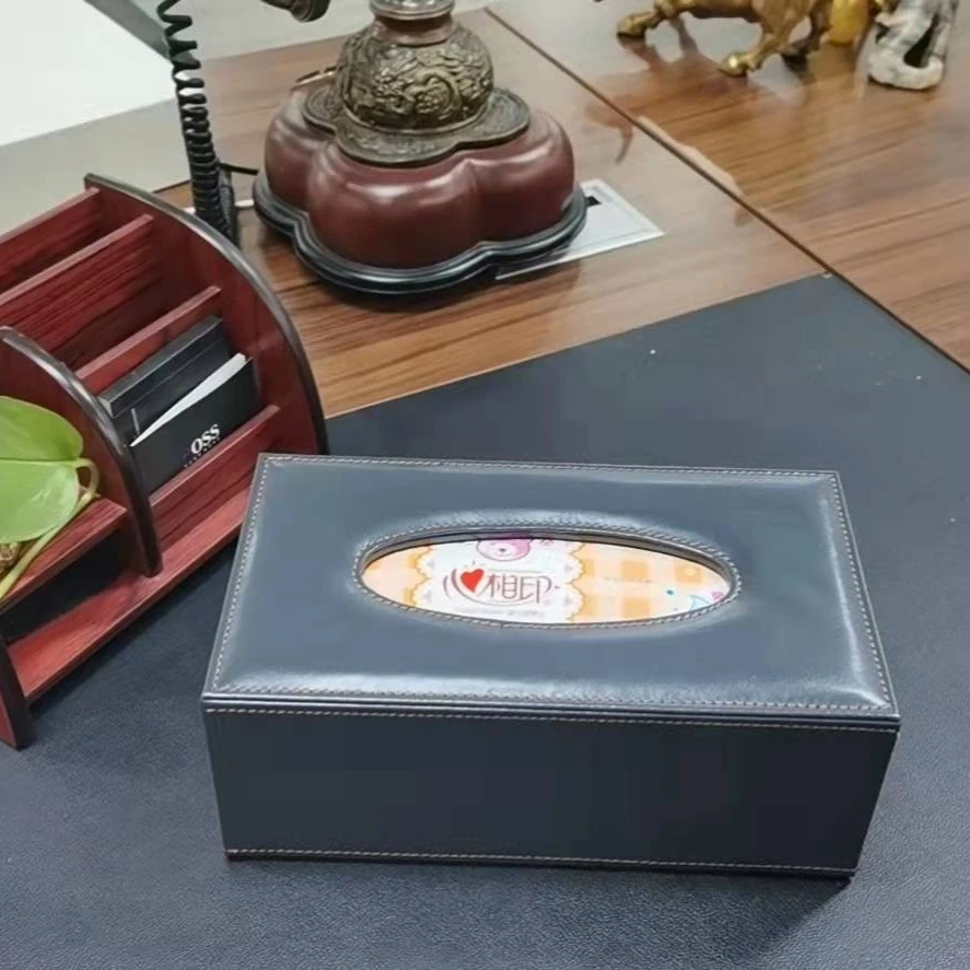 PU皮纸巾家用办公用抽纸收纳盒大号