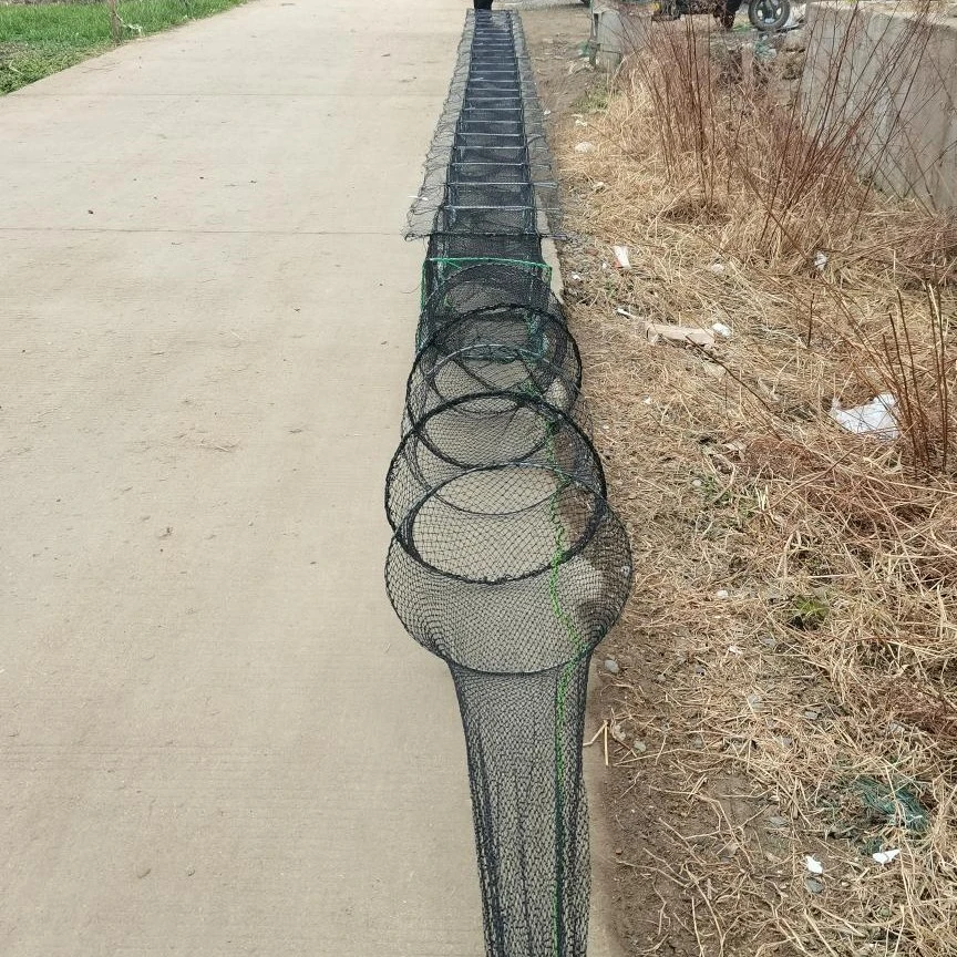 十三米两用黑色带盖虾笼 长笼 地笼捕虾专用笼 小宝虾笼江苏地笼