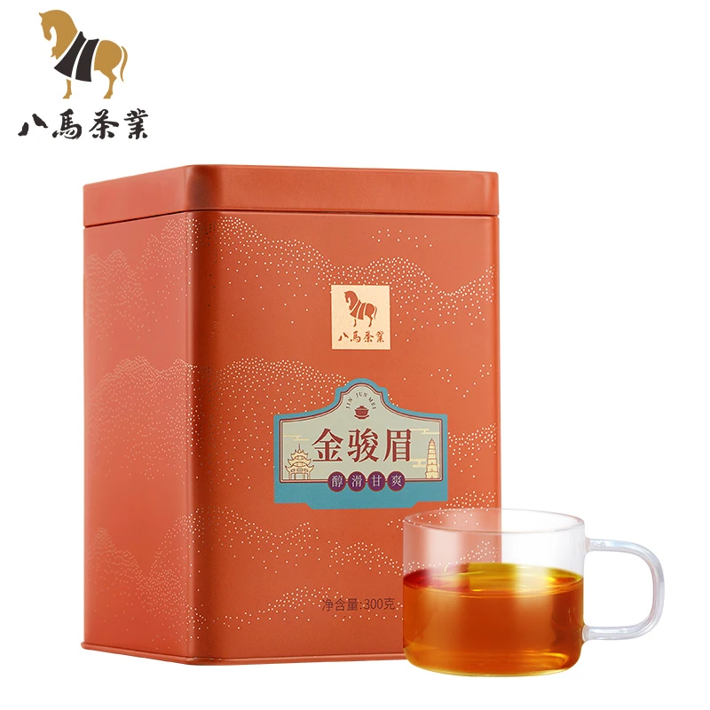 八马茶业武夷特级金骏眉红茶醇滑甘爽蜜香花果香自饮口粮茶叶300g