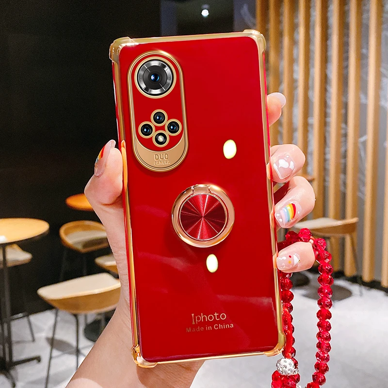 华为nova9pro手机壳nova9pro新款硅胶珠链指环套nowa女款全包防摔
