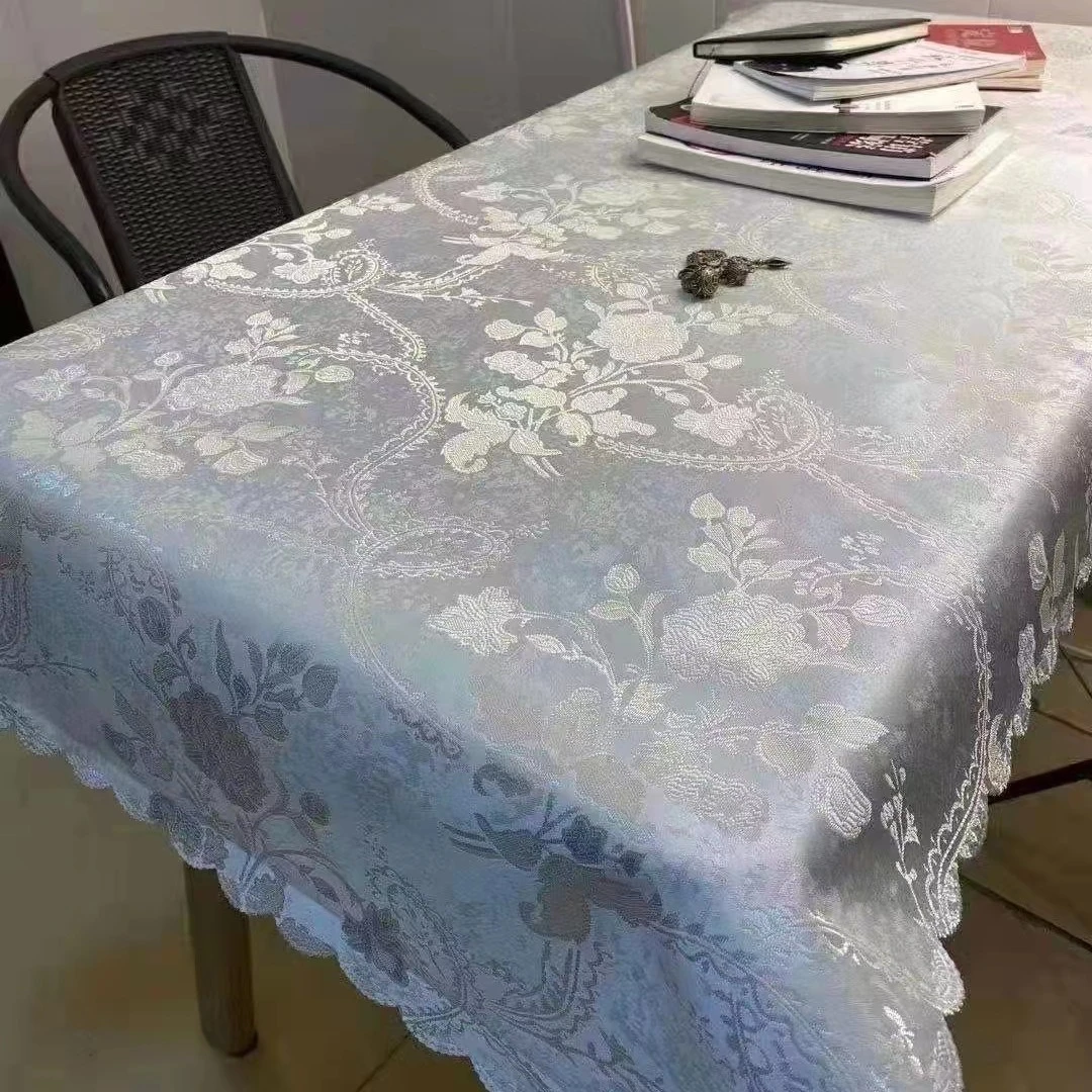 高档 刺绣提花防水桌布