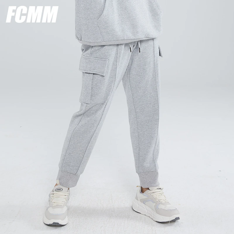 FCMM休闲宽松工装束脚裤时尚舒适百搭潮流情侣纯色卫裤FC-1021