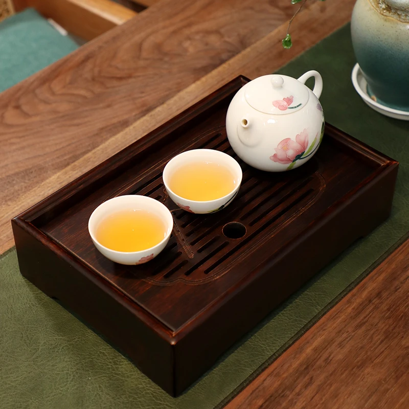 成艺  釉下手绘绿叶红花一壶两茶杯陶瓷功夫茶具满堂春系列小套组