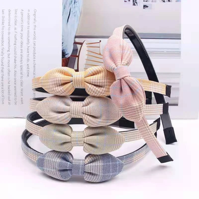 简约韩版儿童发饰小清新JK风布艺带齿发箍女童学生可爱蝴蝶结头箍
