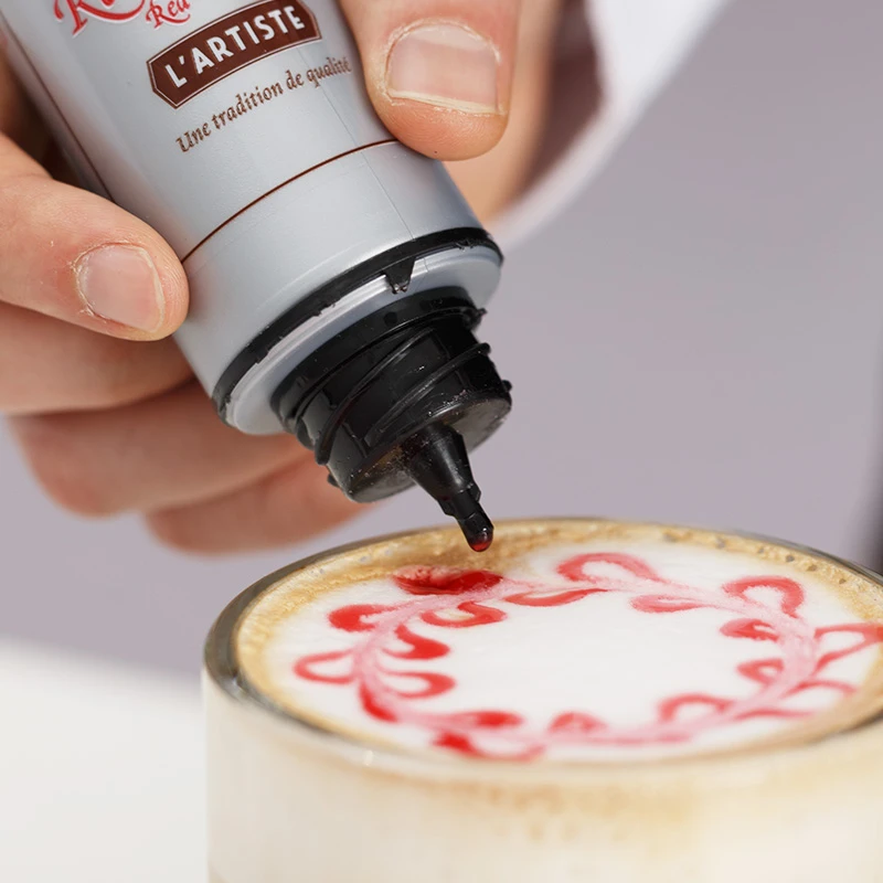 MONIN莫林雕花笔红丝绒风味糖酱150ml咖啡巧克力手工拉花DIY淋酱