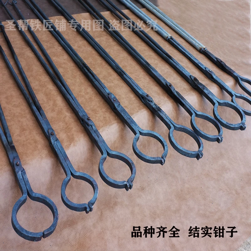 英花村狗钳抓狗手工锻打加粗狗夹防疫钳圆口钳好质量锻打耐用铁器