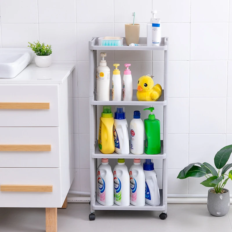 浴室置物架卫生间收纳架放洗衣液架子厕所置物架阳台收纳落地多层