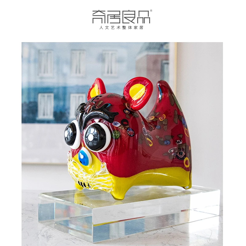 【奇居专属】艺术大师虎福虎年大吉琉璃摆件工艺品桌面HF001