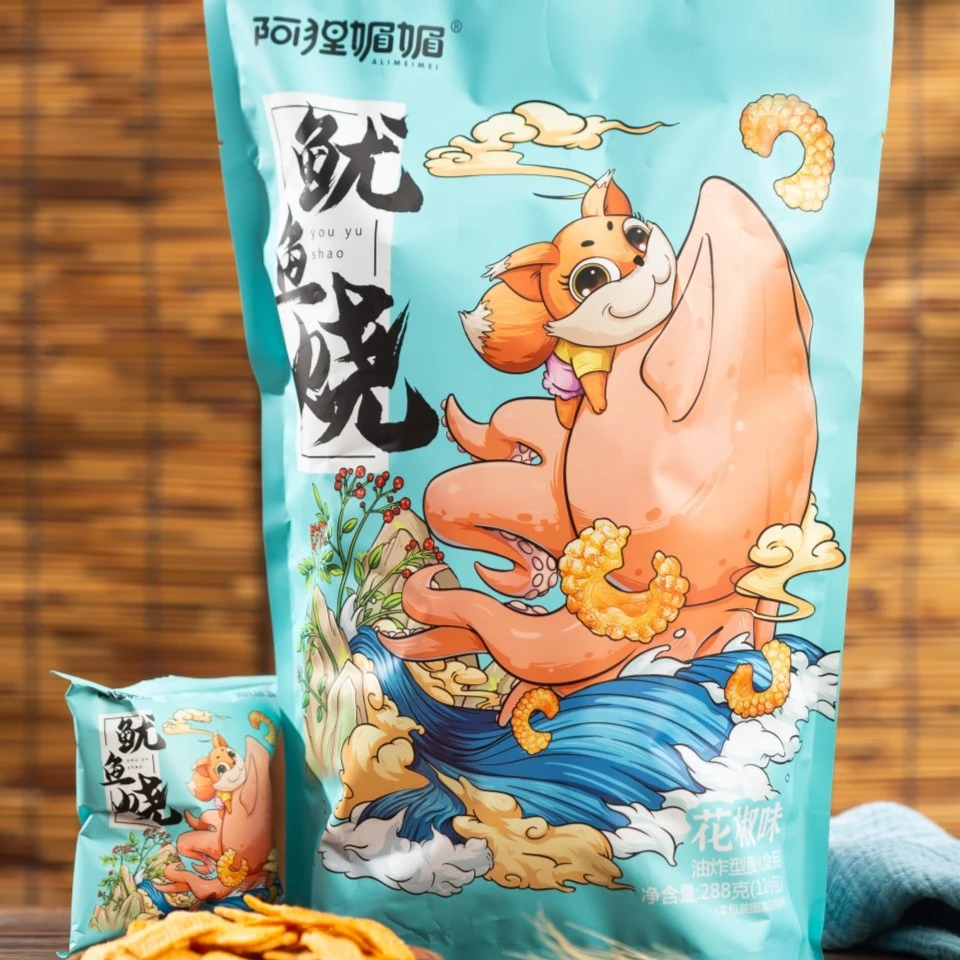 阿狸媚媚 【鱿鱼烧花椒味/原味】288克（内含12小包）巨型休闲零食