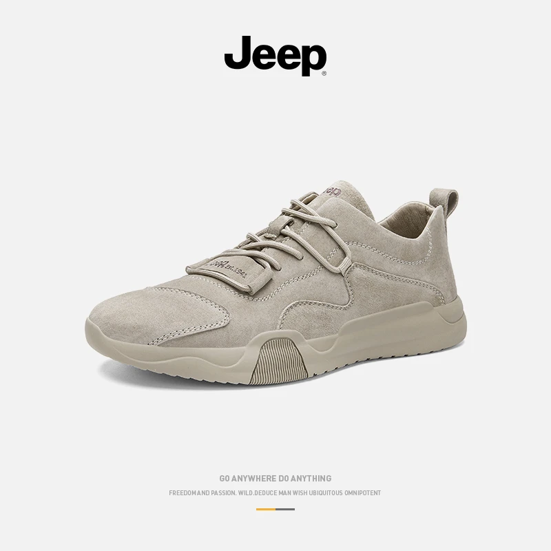 JEEP/吉普2025新款真皮户外男鞋时尚休闲鞋潮流百搭工装鞋防滑鞋
