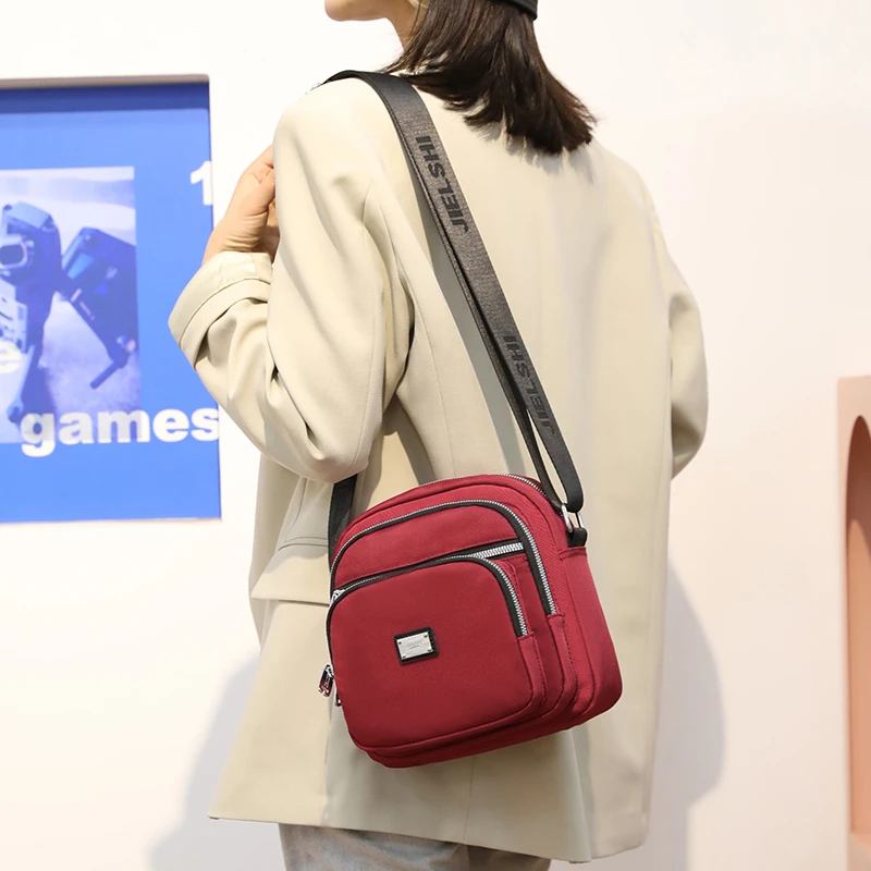 【M009】女士单肩斜挎牛津布多层大容量包包