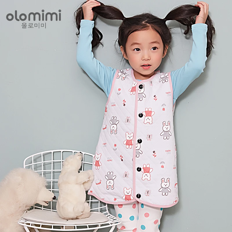 【olomimi】儿童马甲冬季停暖防踢被空气棉男女童长马甲睡袋
