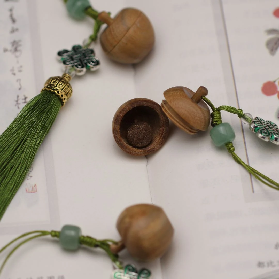 暮云青岚 平安夜苹果 香囊 根雕（配艾丸两瓶+桂花香薰）