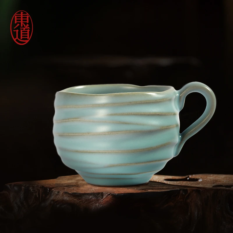 东道商城专属东道汝窑福享B杯（天青）复古主人杯家用单杯