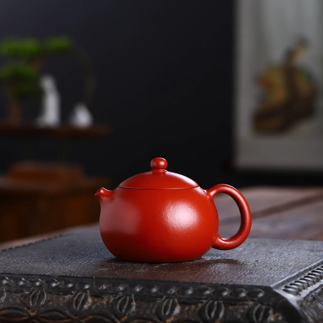 珍贵泥品,家藏大红袍,小容量陶瓷西施,全手工制作,200毫升,手制