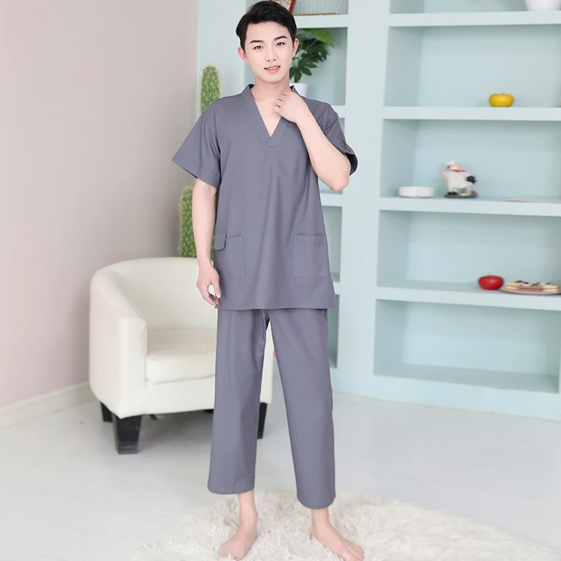 新款汗蒸服家居服温泉度假男款大码服八分裤