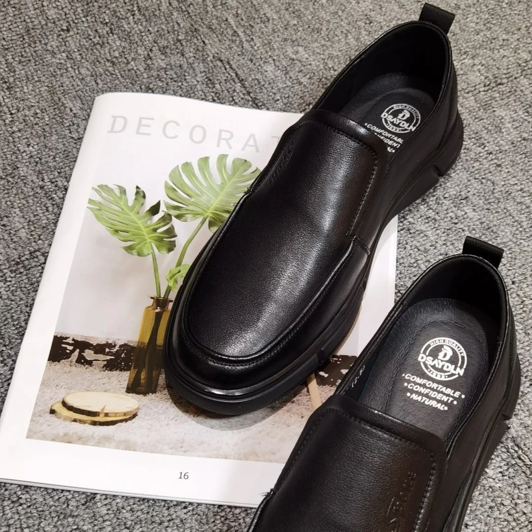 德赛帝伦商务风新款优质小牛皮男士单鞋70639-01