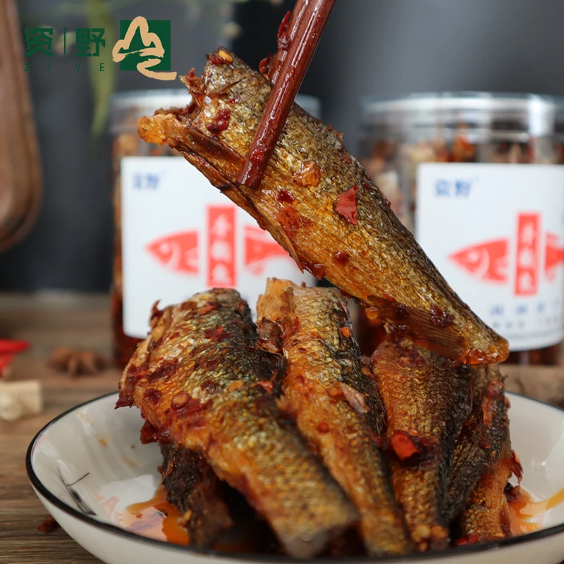 资野香辣酥脆鱼干手撕鱼火焙鱼湖南特产下饭开盖即食休闲零食小吃
