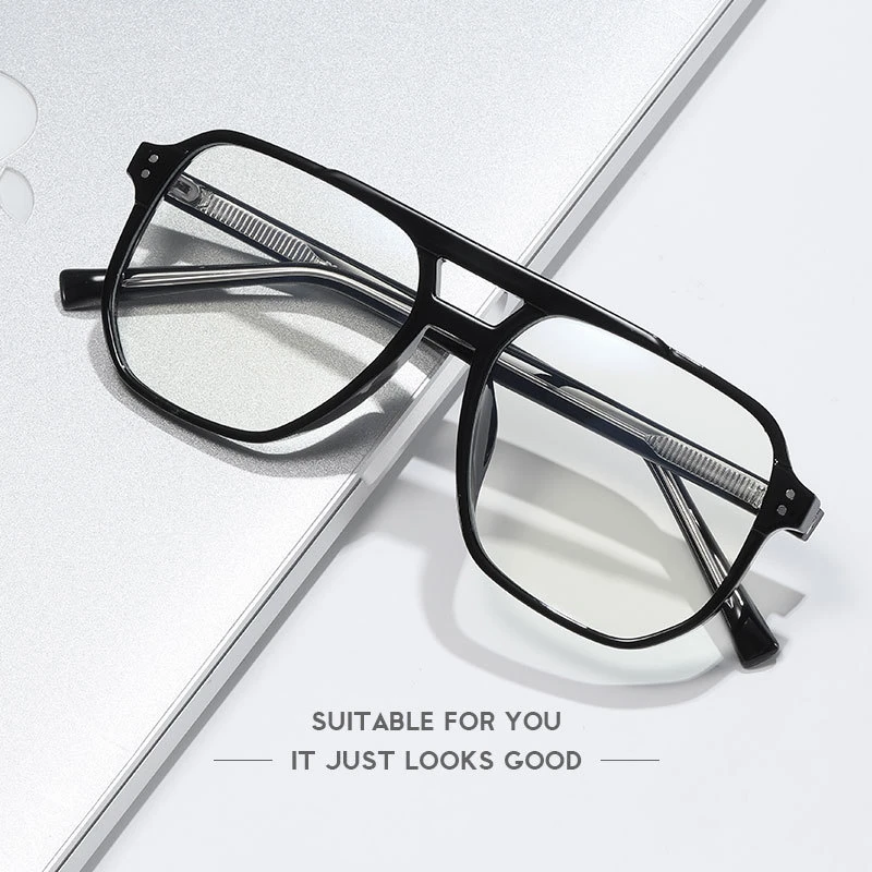 复古男大脸双梁不规则大框眼镜框k9024