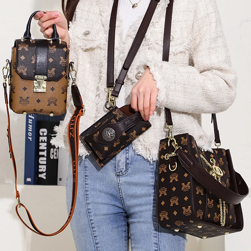 ZJTD801新款女包2025年时尚大气三件套手提包百搭单肩斜跨包网红