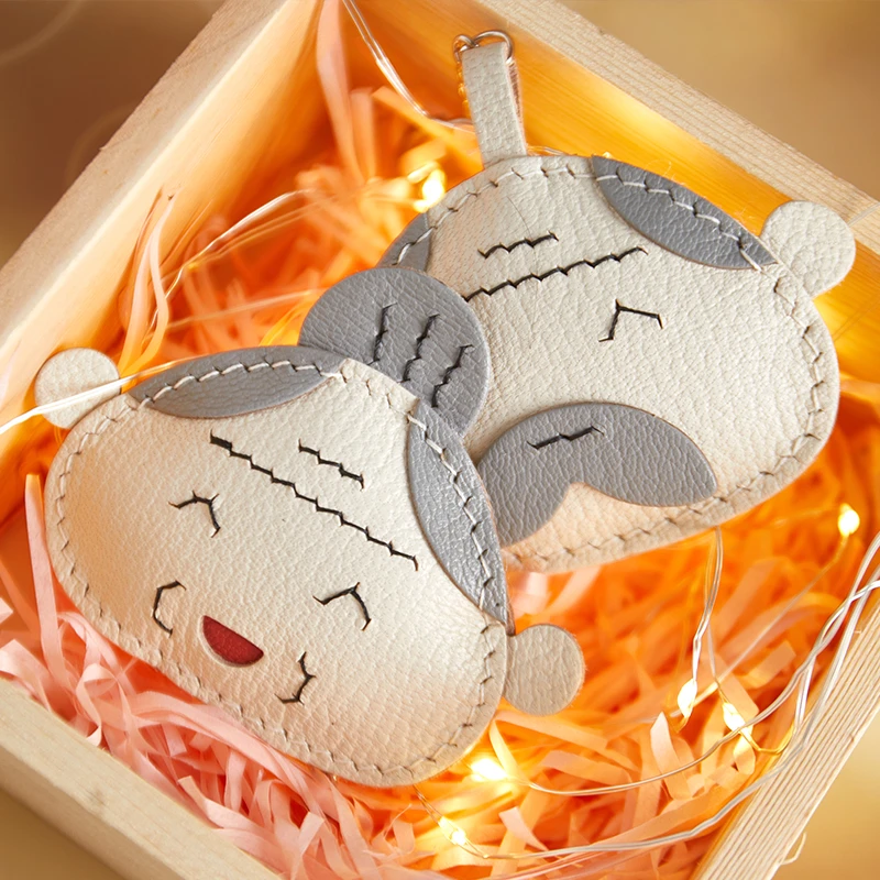 裁鱼手工diy材料包自制钥匙扣挂饰老爷爷老奶奶白头偕老情侣挂件