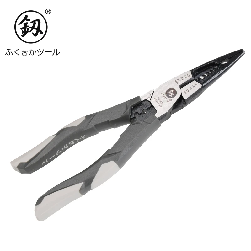 釰牌 福冈工具尖嘴钳省力多功能尖咀钳剥线钳压线剪切8寸 FO-2022