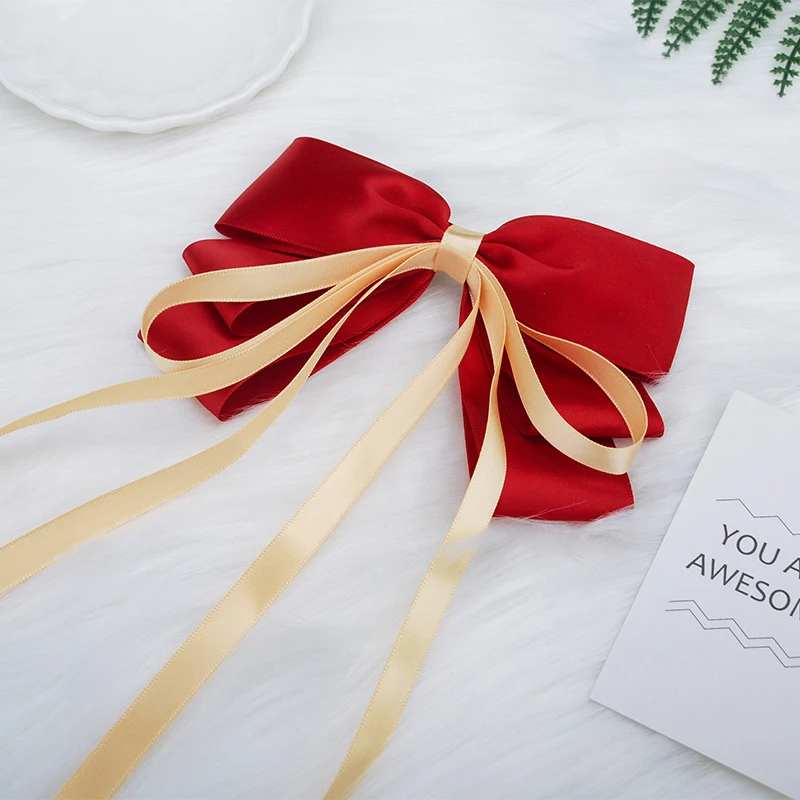 圣所锌合金布艺发饰【宠粉福利】蝴蝶结发夹发带配饰飘带鸭嘴夹女