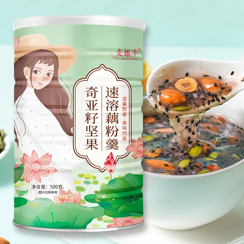 奇亚籽坚果藕粉羹速溶 桂花藕粉 代餐饱腹感细腻醇香营养细腻500g