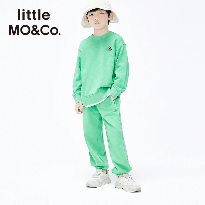 【新疆棉】little moco童装新款假两件套装卫衣裤套装#KBA3SUTT06